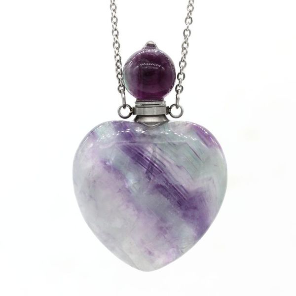pendant necklaces 100-unique 1 pcs stainless steel perfume bottle love heart natural fluorite stone necklace for valentine's day gift, Silver
pendant necklaces 100-unique 1 pcs stainless steel perfume bottle love heart natural fluorite stone necklace for valentine's day gift, Silver