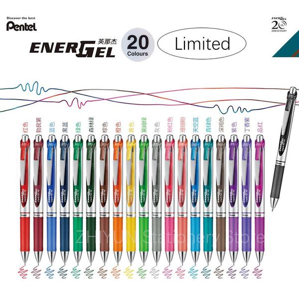 gel pens 1pc pentel enelgel roller pen 0.5mm rettractable point bln75 quick dry ink 20 colors japanese stationery supplies
gel pens 1pc pentel enelgel roller pen 0.5mm rettractable point bln75 quick dry ink 20 colors japanese stationery supplies