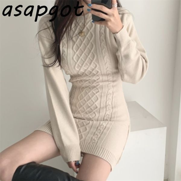 korean ins autumn winter temperament round neck sweater dress bodycon open back slim wrap hip knitted women chic thick 211110, Black;gray
korean ins autumn winter temperament round neck sweater dress bodycon open back slim wrap hip knitted women chic thick 211110, Black;gray