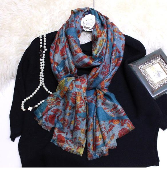 scarves long peacock flame high grade lady cashmere scarf pashmina headband multi function drop yr16, Blue;gray
scarves long peacock flame high grade lady cashmere scarf pashmina headband multi function drop yr16, Blue;gray