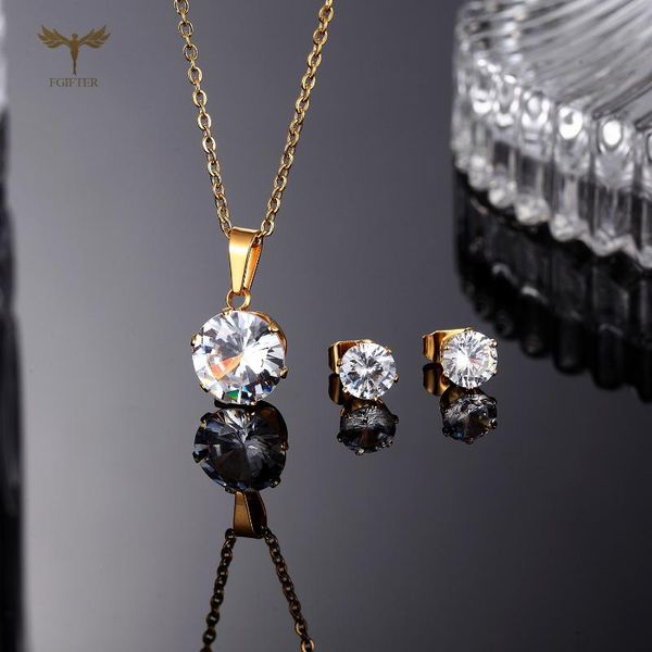 earrings & necklace fgifter elegant design crystal pendant fashion geometric jewelry set for women, Silver
earrings & necklace fgifter elegant design crystal pendant fashion geometric jewelry set for women, Silver