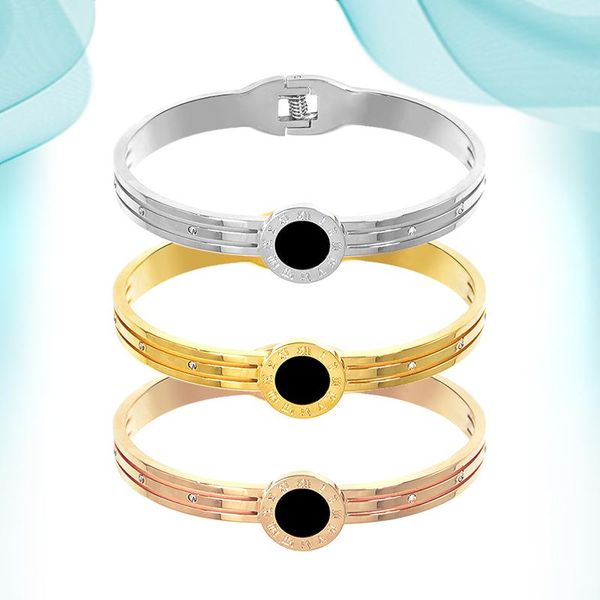 bangle 2021 trendy roman numeral spring stainless titanium steel bracelet beautifully designed for women girls sterling accessories, Black
bangle 2021 trendy roman numeral spring stainless titanium steel bracelet beautifully designed for women girls sterling accessories, Black