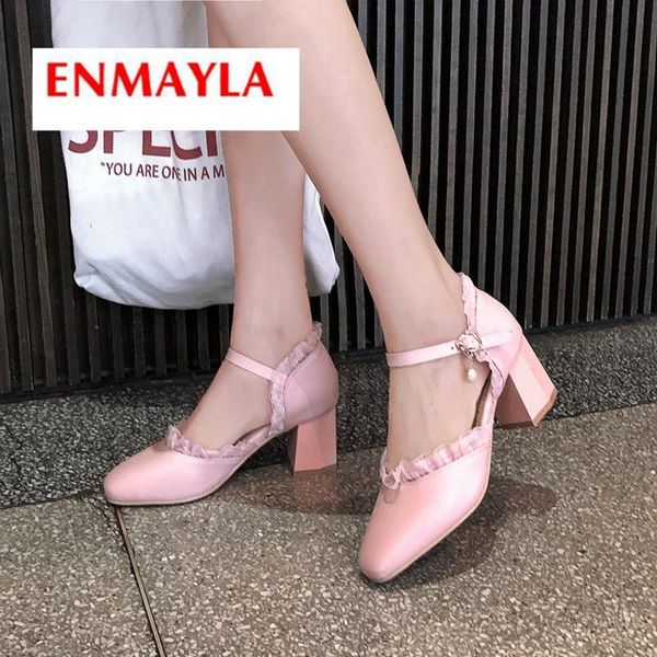 dress shoes enmayla 2021 arrival basic med square heel woman toe party buckle strap high size 34-43 ly2137, Black
dress shoes enmayla 2021 arrival basic med square heel woman toe party buckle strap high size 34-43 ly2137, Black