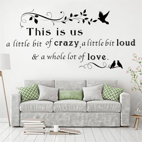wall stickers this is us crazy loud love quotes family lettering decals inspirational saying mural livingroom room decor dw20953
wall stickers this is us crazy loud love quotes family lettering decals inspirational saying mural livingroom room decor dw20953