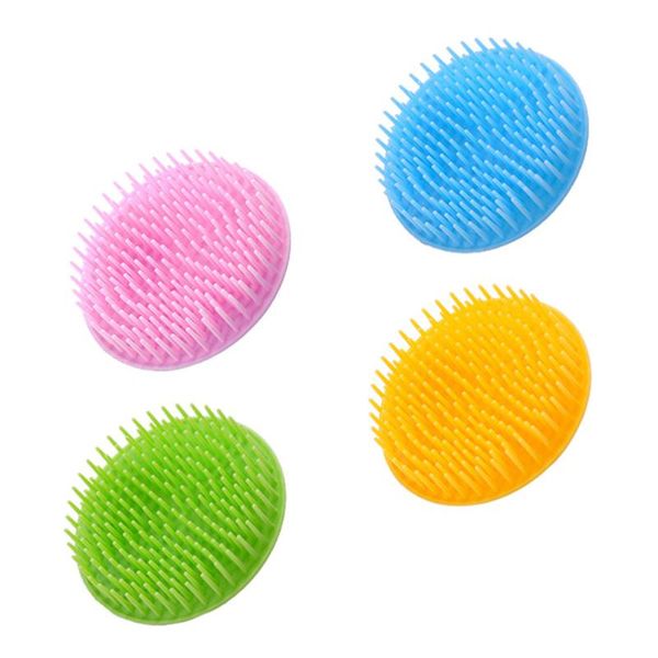 hair brushes 4pcs household combs washing scalp (assorted color), Silver 
hair brushes 4pcs household combs washing scalp (assorted color), Silver