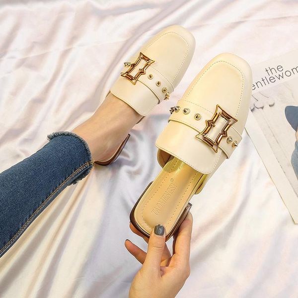 slippers women summer leather shoes ladies and sandals mules luxury korea buty damskie, Black
slippers women summer leather shoes ladies and sandals mules luxury korea buty damskie, Black