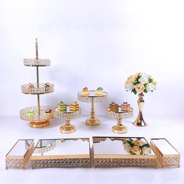 other bakeware 9pcs gold mirror metal round cake stand wedding birthday party dessert cupcake pedestal display plate home decor
other bakeware 9pcs gold mirror metal round cake stand wedding birthday party dessert cupcake pedestal display plate home decor