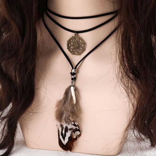 pendant necklaces layered feather necklace for women flocking chain vintage metal dreamcatcher fall bohemian jewelry gifts, Silver
pendant necklaces layered feather necklace for women flocking chain vintage metal dreamcatcher fall bohemian jewelry gifts, Silver