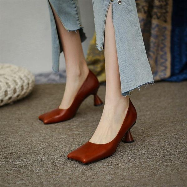 dress shoes real leather irregular square toe women thick-heeled retro women's pumps vintage single strange style heel shallow, Black
dress shoes real leather irregular square toe women thick-heeled retro women's pumps vintage single strange style heel shallow, Black