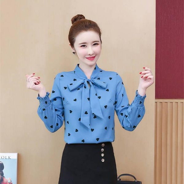 women's blouses & shirts chiffon blouse spring style shirt lady long sleeve printed bow elegant temperament plus szie s-4xl, White
women's blouses & shirts chiffon blouse spring style shirt lady long sleeve printed bow elegant temperament plus szie s-4xl, White