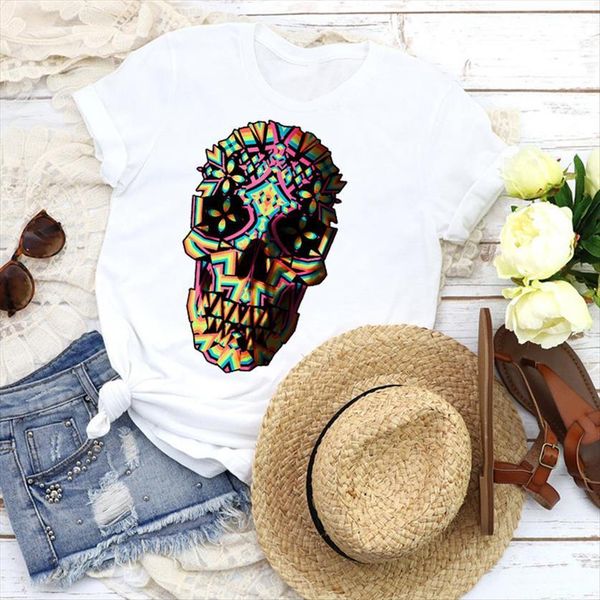graphic skull flower cartoon color women t shirts style floral fashion tees clothing female print womens, White
graphic skull flower cartoon color women t shirts style floral fashion tees clothing female print womens, White