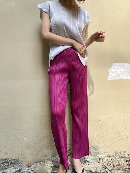 miyake pleated fall clothing womens capris color summer korean high waist casual classic basic ankle length straight, Black;white
miyake pleated fall clothing womens capris color summer korean high waist casual classic basic ankle length straight, Black;white