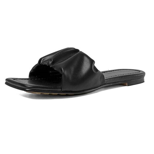 fashion summer fleated women flat slippers girl's genuine leather shallow low heels party basic casual shoes woman, Black
fashion summer fleated women flat slippers girl's genuine leather shallow low heels party basic casual shoes woman, Black