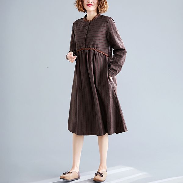 spring elegant vintage autumn big striped size printed female flax cotton casual dress retro long on the knee dressed, Black;gray
spring elegant vintage autumn big striped size printed female flax cotton casual dress retro long on the knee dressed, Black;gray