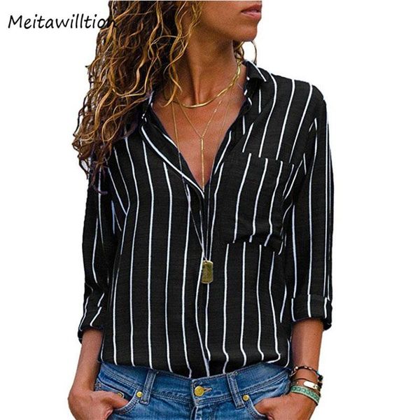 spring autumn women striped blouse 2021 casual long sleeve v-neck ol work wear shirt elegant ladies office plus size women's blouses &, White
spring autumn women striped blouse 2021 casual long sleeve v-neck ol work wear shirt elegant ladies office plus size women's blouses &, White