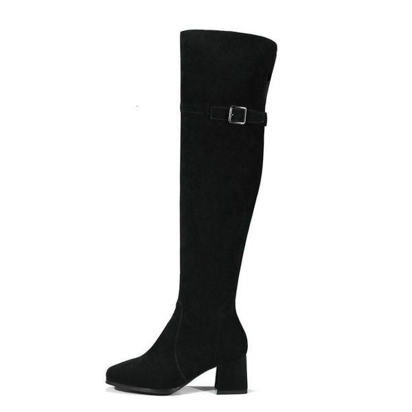 boots esveva women cow suede out door square toe warm fur over the knee high heels long shoes size 34-39 ogtd, Black
boots esveva women cow suede out door square toe warm fur over the knee high heels long shoes size 34-39 ogtd, Black