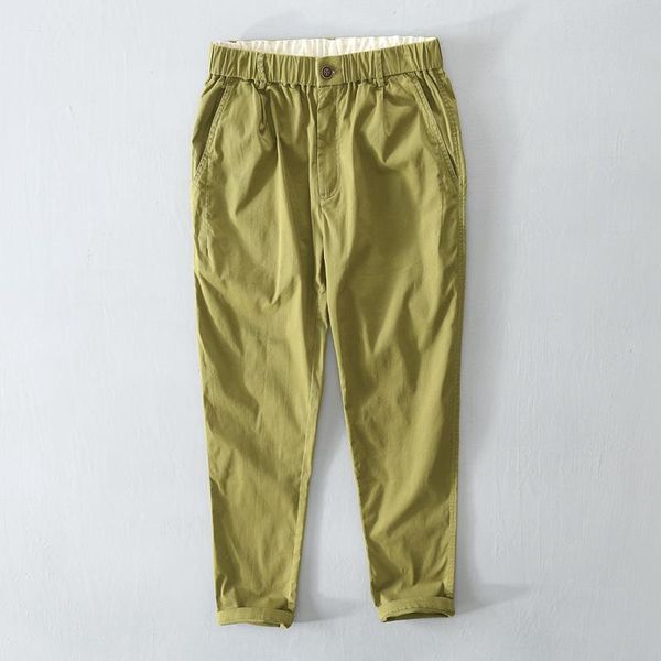casual trousers men korean trend simple summer straight loose thin cotton elastic waist zipper solid color green pants men's, Black
casual trousers men korean trend simple summer straight loose thin cotton elastic waist zipper solid color green pants men's, Black