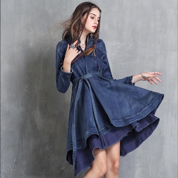 casual dresses women's spring 2021 irregular cowboy cardigan dish buckle belts long-sleeved jacket dress restoring ancient ways, Black;gray
casual dresses women's spring 2021 irregular cowboy cardigan dish buckle belts long-sleeved jacket dress restoring ancient ways, Black;gray