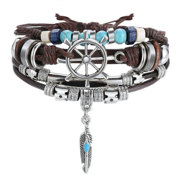 yo bracelet for women men bead charms wrap bracelets 2021 femme fashion jewelry vintage leaf multiple layer leather bangle, Black
yo bracelet for women men bead charms wrap bracelets 2021 femme fashion jewelry vintage leaf multiple layer leather bangle, Black