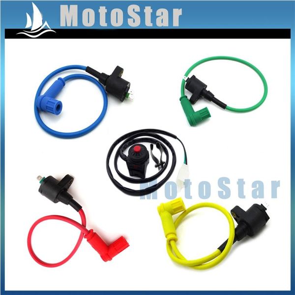 

pedals racing ignition coil + handle kill switch for 50cc 70cc 90cc 110cc 125cc 140cc 150cc 160cc dirt pit bike motorcycle