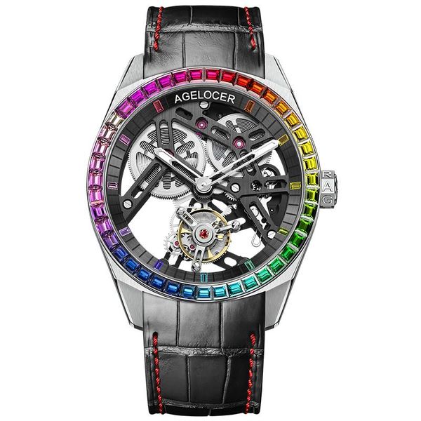 wristwatches agelocer tourbillon watches men automatic mechanical watch power reserve limited edition skeleton wrist, Slivery;brown
wristwatches agelocer tourbillon watches men automatic mechanical watch power reserve limited edition skeleton wrist, Slivery;brown