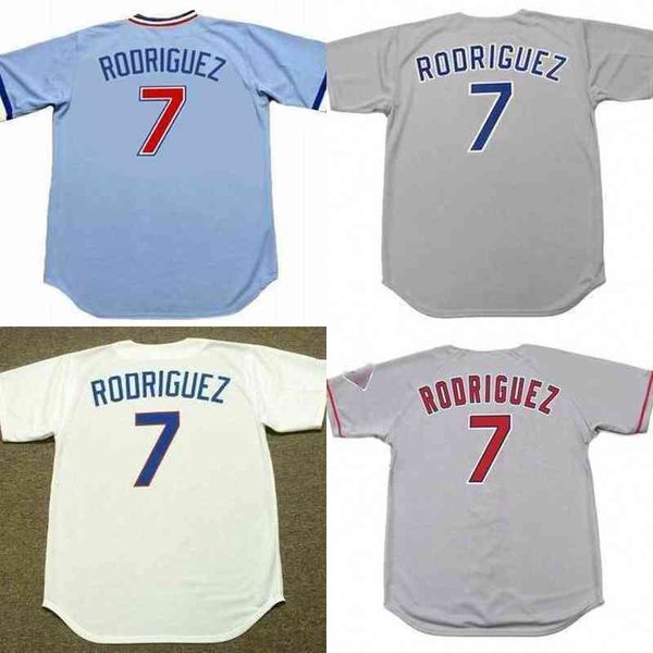 men 7 ivan rodriguez 1993 baseball jersey, Black