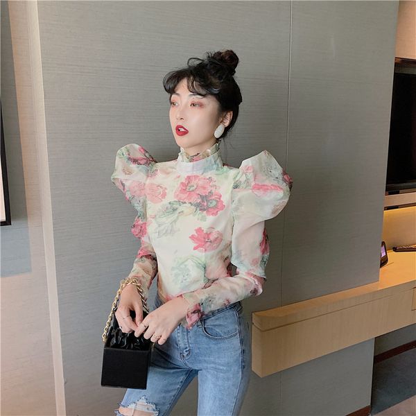 jacket floral slim blouses lace ruffle stand neck pullover shirt bottom long sleeve blusas, Black;brown
jacket floral slim blouses lace ruffle stand neck pullover shirt bottom long sleeve blusas, Black;brown