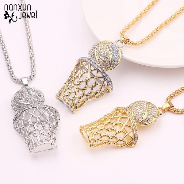 Hip Hop 3D Basketball Hook Pendants & Necklaces Gold Sports Iced Out Rhinestone Chain Necklace For Women Men Drop Pendant, Silver
Hip Hop 3D Basketball Hook Pendants & Necklaces Gold Sports Iced Out Rhinestone Chain Necklace For Women Men Drop Pendant, Silver
