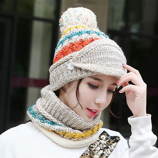 beanie hat scarf face mask set knitted headwear women cap neck girls warmer winter outdoor skiing cover hats, Black;white
beanie hat scarf face mask set knitted headwear women cap neck girls warmer winter outdoor skiing cover hats, Black;white
