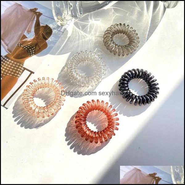 hair rubber bands jewelry telephone wire elastic clear plastic no crease coil hairtie ponytail hairaessories c3 drop delivery 2021 ftpdx, Pink
hair rubber bands jewelry telephone wire elastic clear plastic no crease coil hairtie ponytail hairaessories c3 drop delivery 2021 ftpdx, Pink
