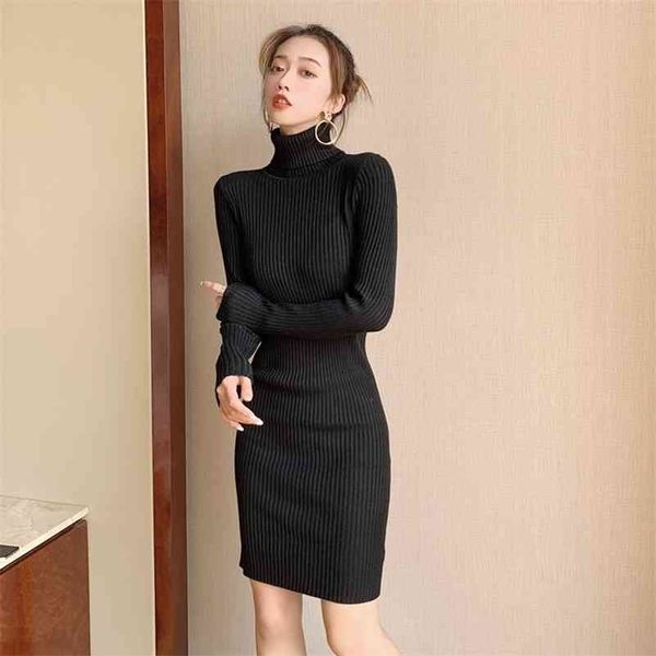 autumn and winter high-neck slim-fit base temperament bag hip knitted dress knitting cotton office lady sheath 210416, Black;gray
autumn and winter high-neck slim-fit base temperament bag hip knitted dress knitting cotton office lady sheath 210416, Black;gray