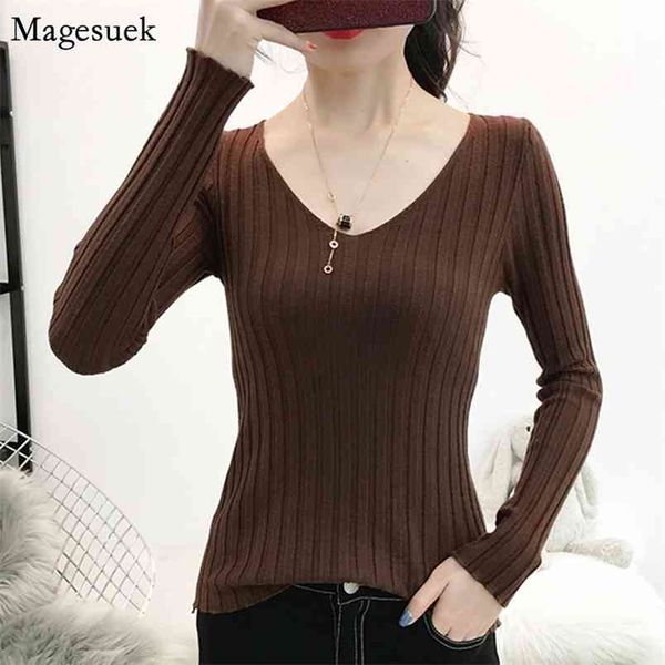autumn winter casual knitted sweaters women v-neck pullover for solid high elastic slim s sweater 11039 210512, White;black
autumn winter casual knitted sweaters women v-neck pullover for solid high elastic slim s sweater 11039 210512, White;black
