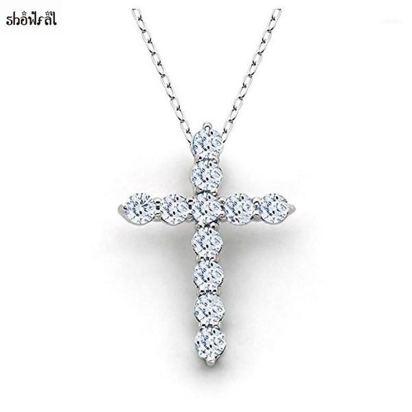 chains latin cross charm necklace with clear zircon elements crystals pendant women's round sterling silver genuine necklace1
chains latin cross charm necklace with clear zircon elements crystals pendant women's round sterling silver genuine necklace1