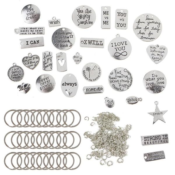 keychains 259 pieces motivational keychain accessories set inspirational words charms with open jump rings key for diy craft, Silver 
keychains 259 pieces motivational keychain accessories set inspirational words charms with open jump rings key for diy craft, Silver