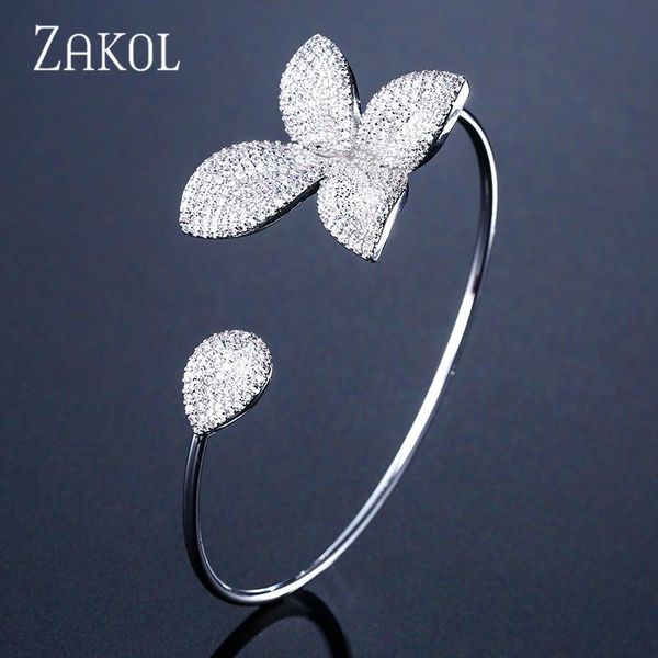 bangle zakol luxury cubic zircon micro pave cuff bangles for women fashion rose flower wedding jewelry fsbp176, Black
bangle zakol luxury cubic zircon micro pave cuff bangles for women fashion rose flower wedding jewelry fsbp176, Black