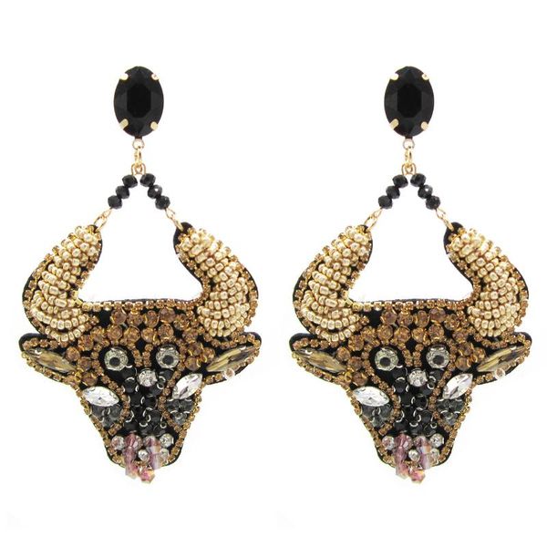 big earrings for women dangle drop bull head statement handmade fashion women's jewelry gifts & chandelier, Silver
big earrings for women dangle drop bull head statement handmade fashion women's jewelry gifts & chandelier, Silver
