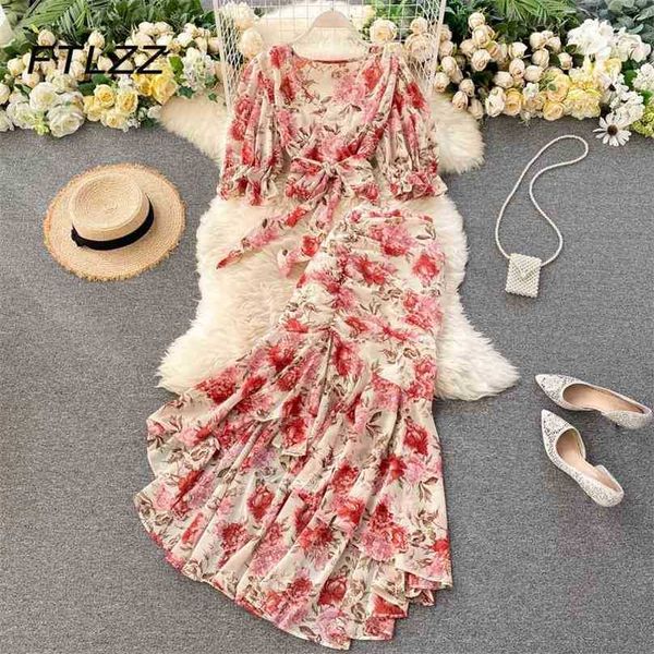 women beach two piece sets summer v-neck bandage blouse irregular fishtail skirt outfits ladies chiffon floral 210525, White
women beach two piece sets summer v-neck bandage blouse irregular fishtail skirt outfits ladies chiffon floral 210525, White