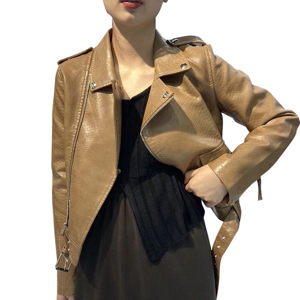 faux leather jacket women turn-down collar pu coat 2022 autumn fashion korean loose moto leather clothing feminina ld1206, Black
faux leather jacket women turn-down collar pu coat 2022 autumn fashion korean loose moto leather clothing feminina ld1206, Black