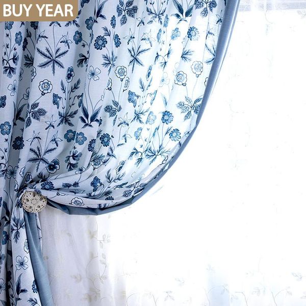 curtain & drapes american style curtains for living room and bedroom pastoral imitation cotton linen blue floral window tulle
curtain & drapes american style curtains for living room and bedroom pastoral imitation cotton linen blue floral window tulle
