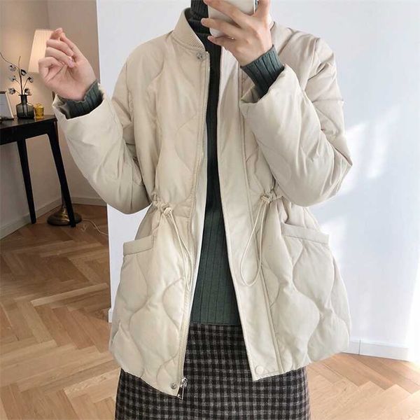 stand-up collar down padded jacket women's mid-length winter waist rhombic padded jacket thickened warmth 210930, Black
stand-up collar down padded jacket women's mid-length winter waist rhombic padded jacket thickened warmth 210930, Black