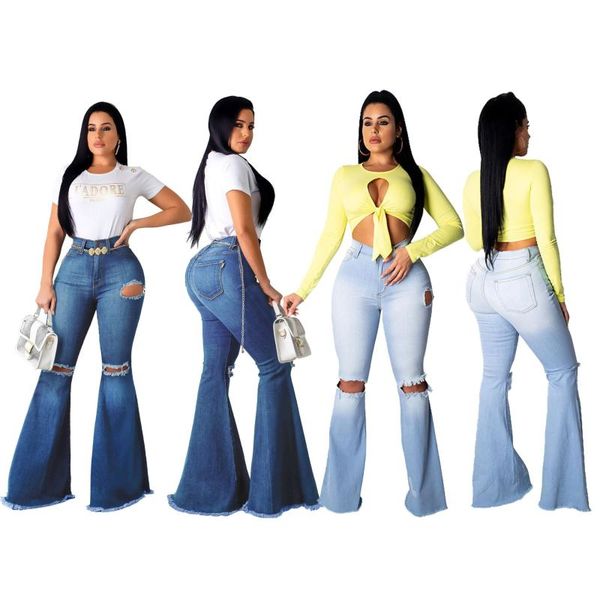 women's jeans 2021 cross border 2074 women -versitile fashion knee with holes elasticity tight cowboy bell-bottom pants, Blue
women's jeans 2021 cross border 2074 women -versitile fashion knee with holes elasticity tight cowboy bell-bottom pants, Blue