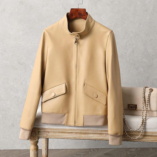 women's leather & faux shzq 2021 spring and autumn clothes wool sheepskin fashion small coat short casual stand collar jacket, Black
women's leather & faux shzq 2021 spring and autumn clothes wool sheepskin fashion small coat short casual stand collar jacket, Black