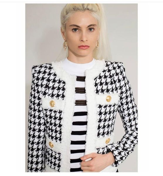 women's jackets autumn plaid womens tweed small fragrance long sleeve elegant fringe double breasted coats outerwear, Black;brown
women's jackets autumn plaid womens tweed small fragrance long sleeve elegant fringe double breasted coats outerwear, Black;brown