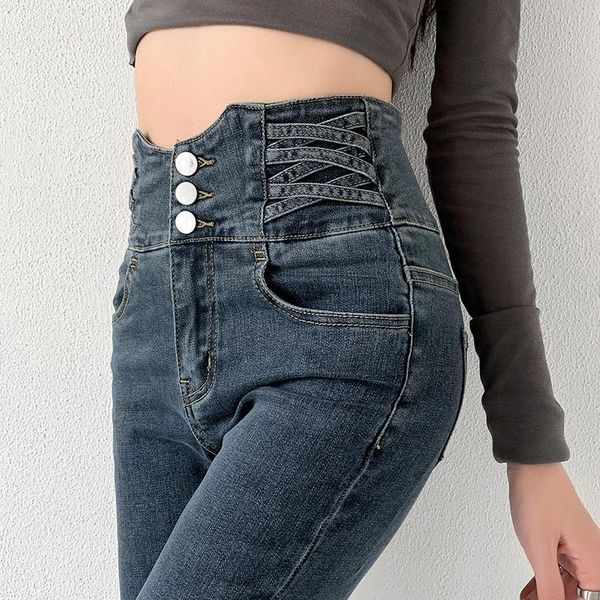 women's jeans fashion 5 colors slim women multi-button skinny vintage high waist cross casual street female pencil denim trousers, Blue
women's jeans fashion 5 colors slim women multi-button skinny vintage high waist cross casual street female pencil denim trousers, Blue
