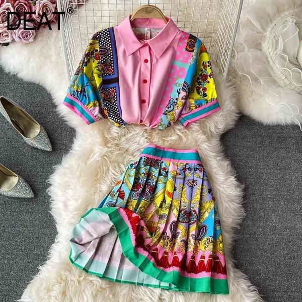 summer fashion women clothes turn-down collar short sleeves printed shirt and mini skirt two pieces set 210525, White
summer fashion women clothes turn-down collar short sleeves printed shirt and mini skirt two pieces set 210525, White