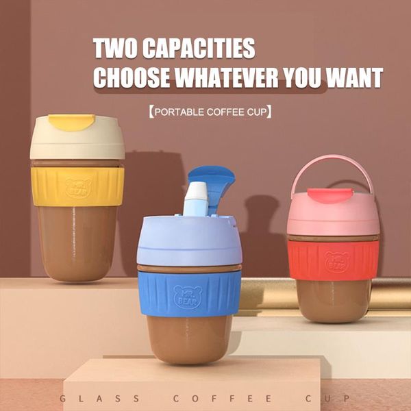 mugs portable transparent glass martin coffee cup with straw lid silicone heat-resistant water male and female kettle
mugs portable transparent glass martin coffee cup with straw lid silicone heat-resistant water male and female kettle