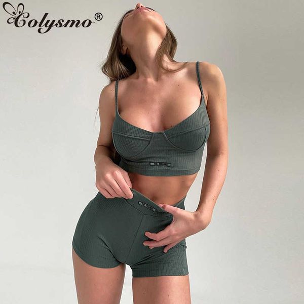 colysmo elastic shorts sets summer activewear fit women spaghetti straps halter two piece set streetwear 210527, White
colysmo elastic shorts sets summer activewear fit women spaghetti straps halter two piece set streetwear 210527, White