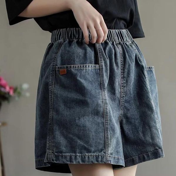 women's jeans summer korean denim shorts women with big pockets, loose and thin, all-match wide-legged fat girls elastic waist 2021, Blue
women's jeans summer korean denim shorts women with big pockets, loose and thin, all-match wide-legged fat girls elastic waist 2021, Blue
