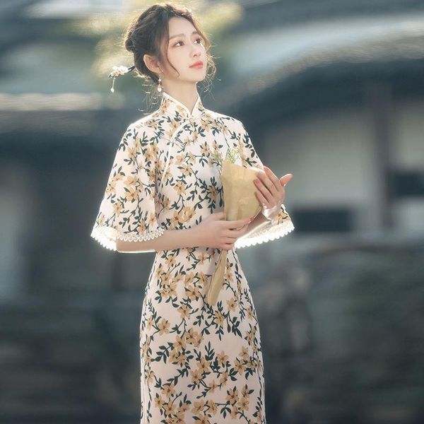 ethnic clothing elegant flower printed slim qipao female summer vestidos improved lace chinese dress mini split traditional oriental cheongs, Red
ethnic clothing elegant flower printed slim qipao female summer vestidos improved lace chinese dress mini split traditional oriental cheongs, Red