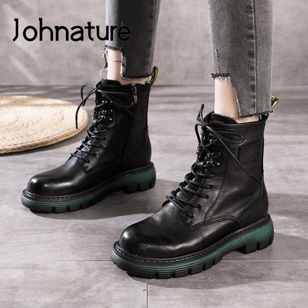 boots johnature women 2021 warm shoes winter genuine leather zip flat with round toe lace-up handmade ankle platform, Black
boots johnature women 2021 warm shoes winter genuine leather zip flat with round toe lace-up handmade ankle platform, Black
